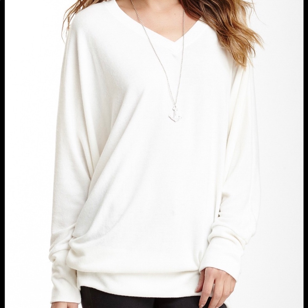 Go Couture V-Neck Dolman Sleeve Pullover S